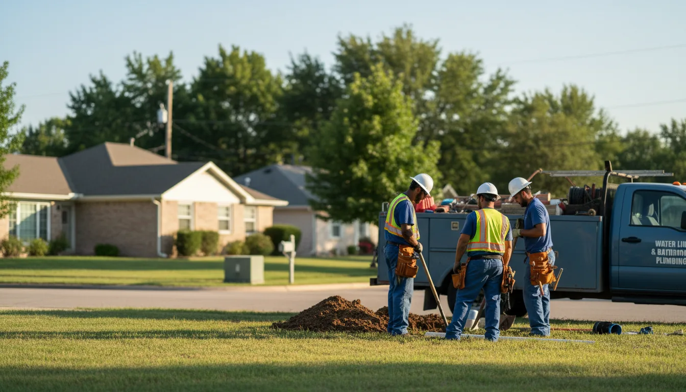 Residential water line and bathroom plumbing service in Oakland, MS